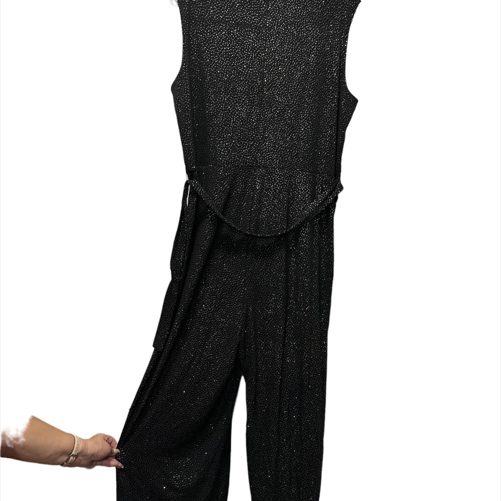 Jumpsuit | Black Sparkle | Donna Ricco New York - Size 14 - Picture 8 of 9